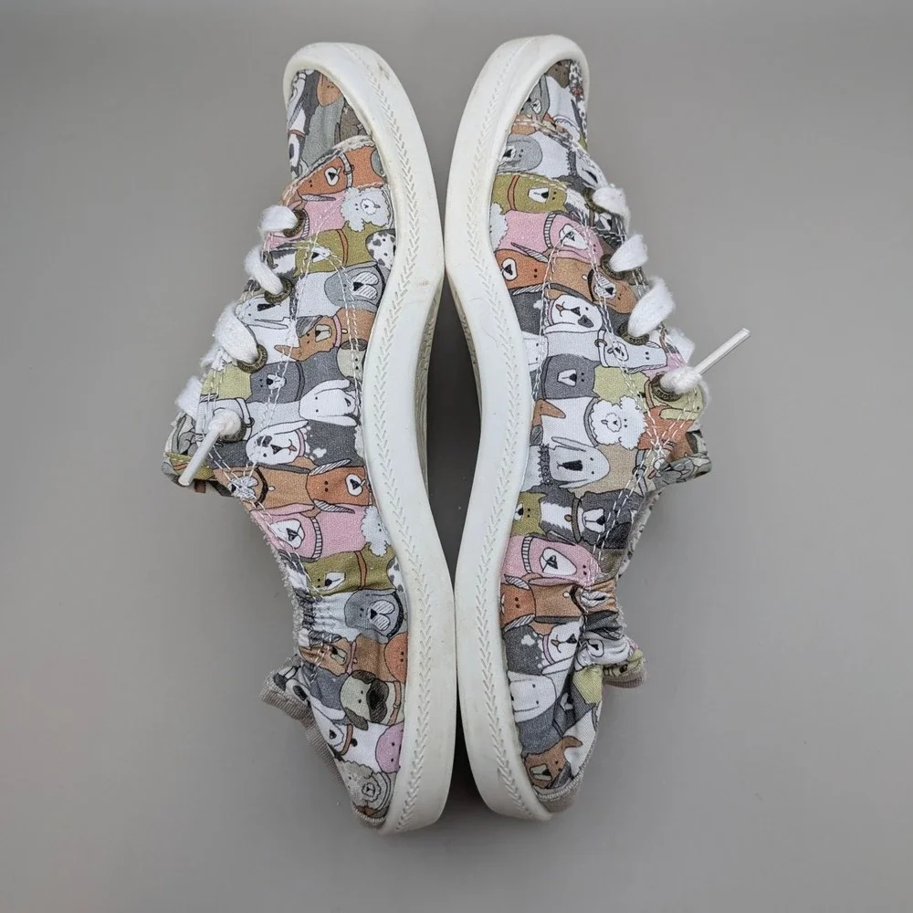 Skechers BOBS Beach Bingo Dog Party Sneakers Multi Color 31965 Womens 8.5